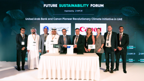 During the event. United Arab Bank & Canon to deliver impactful carbon compensation for business printing in UAE