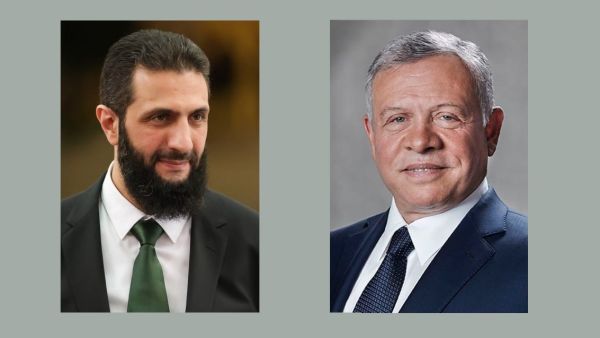 الملك عبدالله الثاني بن الحسين والرئيس أحمد الشرع
