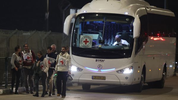 Hamas frees three Israeli prisoners; Palestinian prisoners begin release