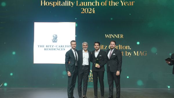 During the event. MAG Receives ‘Hospitality Launch of the Year’ Award for The Ritz Carlton Residences, Dubai, Creekside at the Bayut Awards 2024