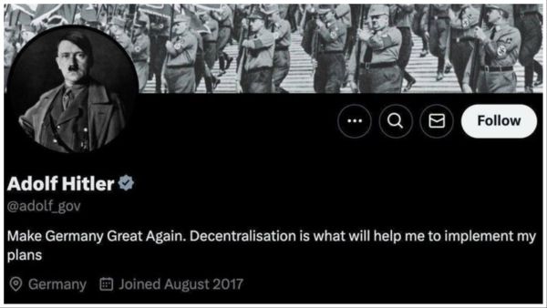 Adolf Hitler X account
