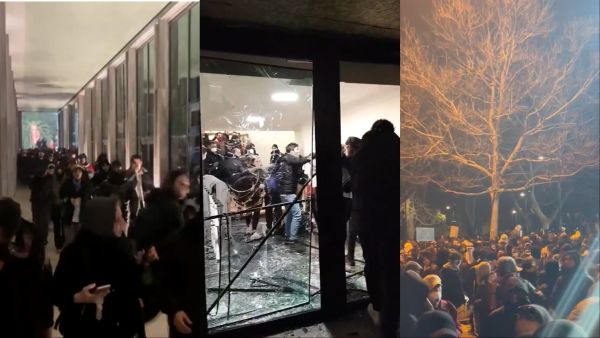 Video: Protesters storm and vandalize Istanbul municipality building