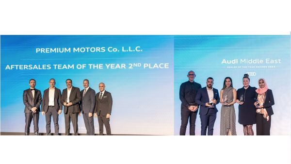 During the event. Premium Motors recognised for excellence at Audi Middle East Dealer of the Year Awards