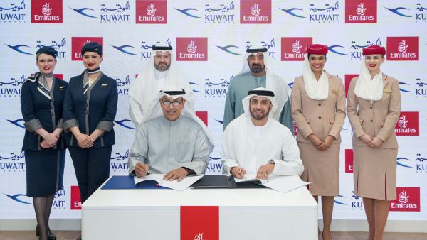 During the event. Emirates and Kuwait Airways ink interline agreement to strengthen travel options to the airline’s network
