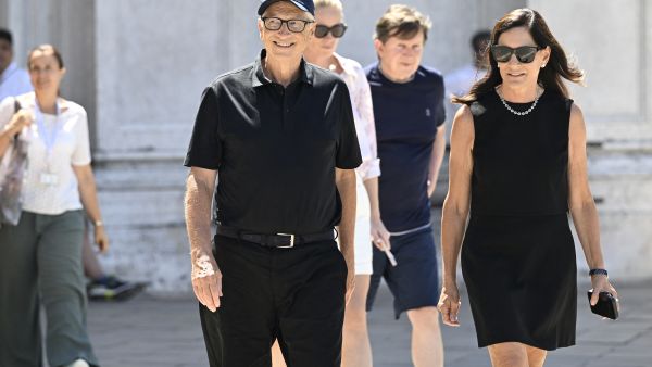 Protesters crash Bezos’ Venice wedding with floating satire