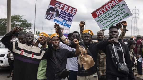 Nigerian security forces clash with protesters demanding release of separatist leader