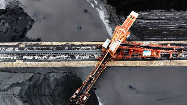 Coal used in power plants is seen piled at the coal storage facility at the port in Lianyungang, in China’s eastern Jiangsu province on September 22, 2025. (Photo by AFP) / CHINA OUT "Smart attrition strategy": A US Blueprint to win a war against China