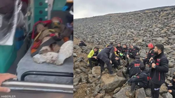 إنقاذ الطفل الذي كان مدفوناً تحت حجارة