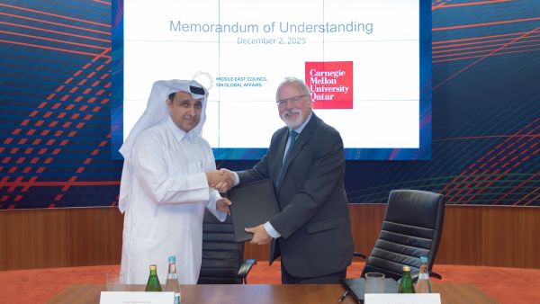 CMU-Q and Middle East Council on Global Affairs sign MoU to expand research and educational cooperation