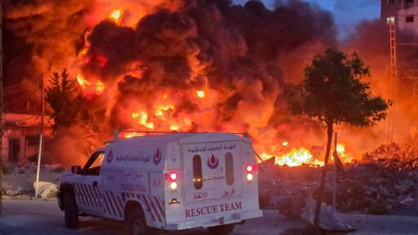 نيران مشتعلة في جنوب لبنان