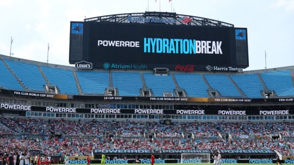 Hydration break in football match
