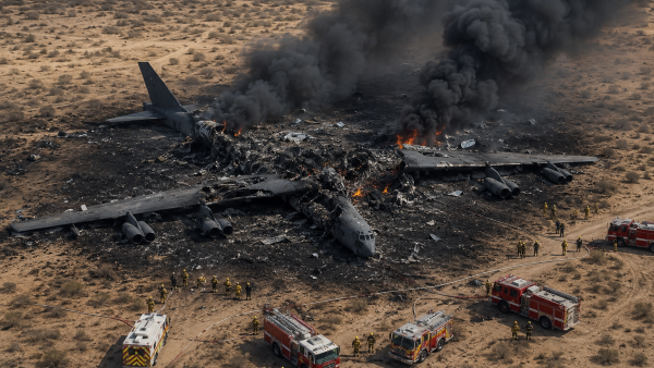 مقتل جميع 8 أفراد من طاقم قاذفة B-52 إثر تحطمها خلال رحلة اختبار روتينية
