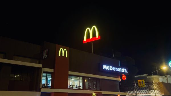 McDonald's at a rest stop on the motorway