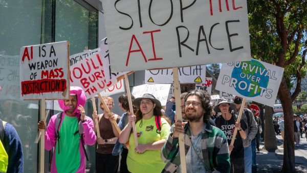 Anti AI protest in San Francisco