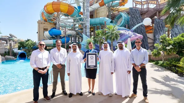 Yas Waterworld Yas Island, Abu Dhabi Breaks a Guinness World Records™ Title for Most Waterslides in a Waterpark