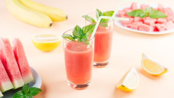 عصير البطيخ مع الموز