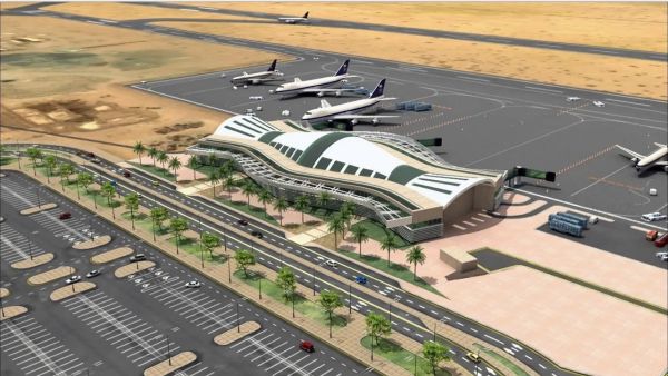 استهداف مطار نجران جنوب السعودية 