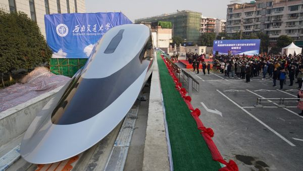 Experimental maglev train
