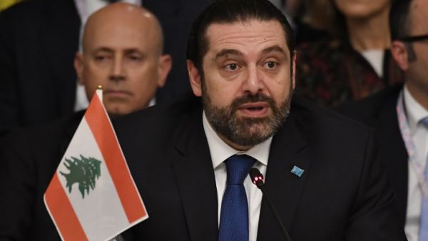 Lebanese Prime Minister and Leader of the Future Movement Party Saad Hariri attends the Ministerial meeting "Lebanon, building trust: a viable security for the country and the region" on the support of the Lebanese security forces, at Foreign ministry headquarters, Farnesina palace, in Rome on Mar. 15, 2018. 
(Andreas SOLARO / AFP)