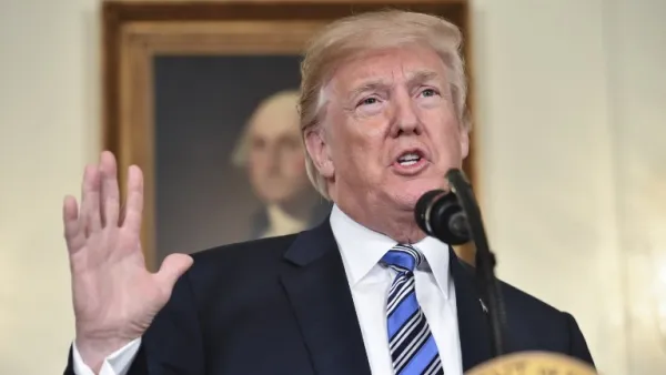U.S. President Donald Trump speaks about the spending bill during a press conference in the Diplomatic Reception Room at the White House on Mar. 23, 2018. (Nicholas Kamm / AFP)
