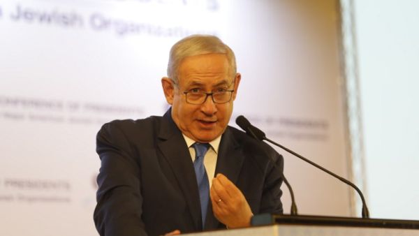 Israeli Prime minister Benjamin Netanyahu speaks during a conference of Presidents of Major American Jewish Organisations, in Jerusalem on February 18 2019. (AFP/ File)