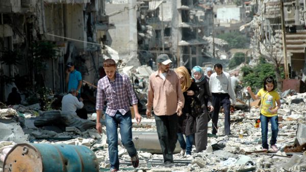 “It is like rebirth, a new beginning,” a resident says. “Will my neighbors ever return? I don’t know" (AFP/File)

