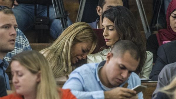 Amal Clooney lashes out at Egypt after Al-Jazeera journalists are imprisoned. (AFP)