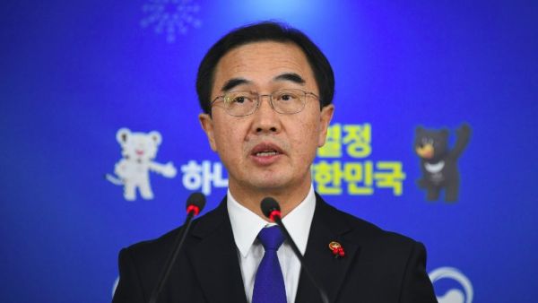 South Korea's Unification Minister Cho Myoung-Gyon speaks during a press conference at a government complex in Seoul on Jan. 2, 2018 (JUNG Yeon-Je / AFP)