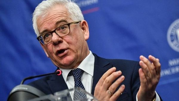 Polish Foreign Minister Jacek Czaputowicz speaks during a joint press conference with his Romanian counterpart on February 1, 2018. (AFP/ File Photo)