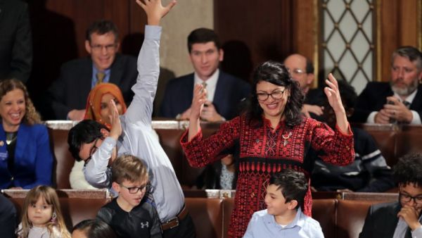  Rashida Tlaib along with her kids during the first session of the 116th Congress at the U.S. Capitol in Washington
CHIP SOMODEVILLA / GETTY IMAGES NORTH AMERICA / AFP