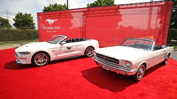 The 10 millionth Ford Mustang is a high-tech, 460 horsepower 2019 Wimbledon White GT V8 six-speed manual convertible equipped with the latest driver assist technology and built at Ford’s Flat Rock Assembly Plant in Michigan. The 10 millionth Ford Mustang is a high-tech, 460 horsepower 2019 Wimbledon White GT V8 six-speed manual convertible equipped with the latest driver assist technology and built at Ford’s Flat Rock Assembly Plant in Michigan.