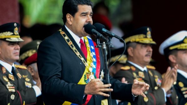 Venezuelan President Nicolas Maduro delivers a speech during a military ceremony to celebrate the 205th annivarsary of Independence in Caracas. (AFP/ File Photo)