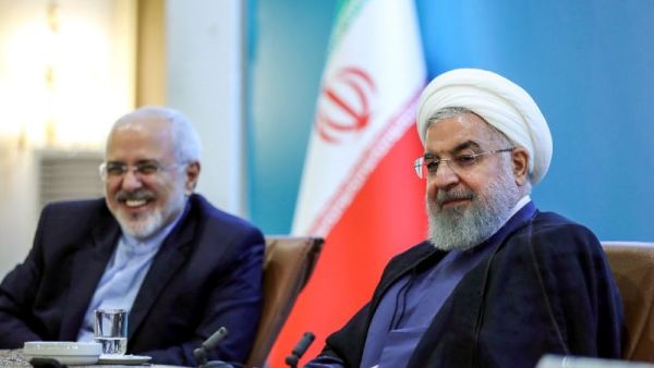 President Hassan Rouhani (R) with Foreign Minister Mohammad Javad Zarif in the capital Tehran. (AFP)