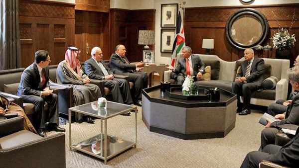 Meeting in Amman, Jordan on Saturday, the foreign ministers of Egypt, Jordan, Saudi Arabia, the United Arab Emirates, Palestine and Morocco recommended that Arab states look for an alternative peace-broker rather than the U.S (Royal Court)