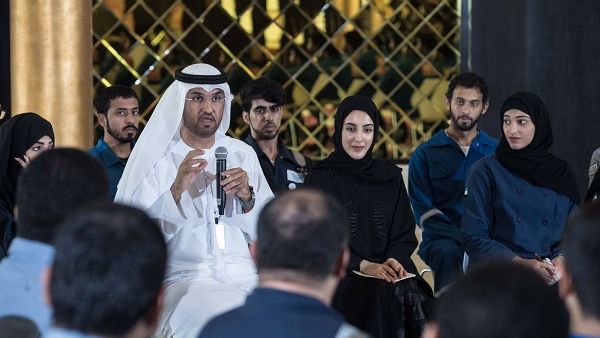 Al Mazrouei thanked ADNOC and H.E. Dr. Al Jaber for hosting the company's second youth circle and praised ADNOC’s leadership. Al Mazrouei thanked ADNOC and H.E. Dr. Al Jaber for hosting the company's second youth circle and praised ADNOC’s leadership.