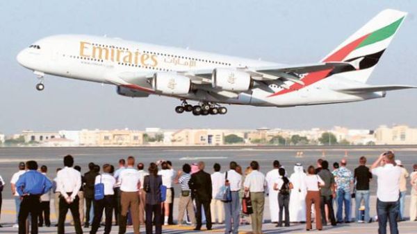 Dubbed the “Superwomen flight,” the world’s largest passenger plane was piloted by Canadian captain Patricia Bischoff and British first officer Rebecca Lougheed (AFP/File Photo)