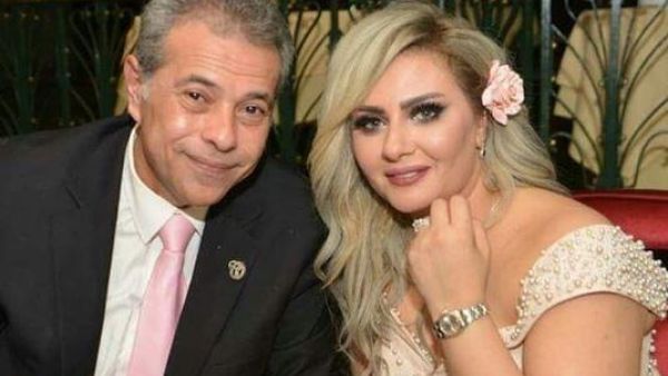 من زفاف الإعلامي توفيق عكاشة وحياة الدرديري