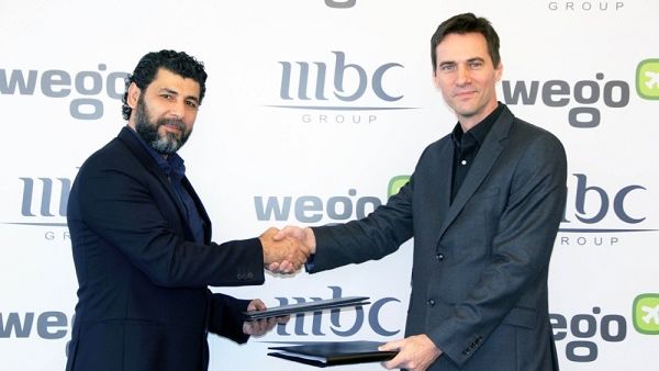 Fadel Zahreddine (left), Group Director of Brand Management- Marketing, Branding, Digital Businesses at MBC Group, and Ross Veitch, CEO & co-founder, Wego