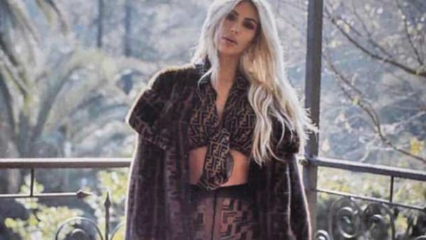 Fierce in Fendi! Kim Kardashian was all about the designer brand Fendi on Instagram Sunday, sharing a sizzling snapshot of herself decked out from head-to-toe in the Italian brand (Source: Kim Kardashian - Instagram)