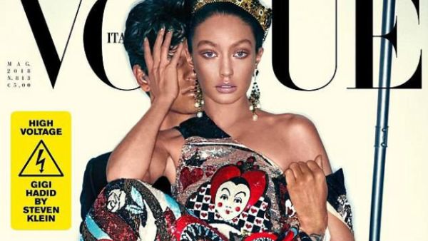 New cover: Gigi Hadid confused fans when she posted the new May 2018 issue of Vogue Italia, on which her appearance is dramatically different to usual (Source: Vogue Italia)