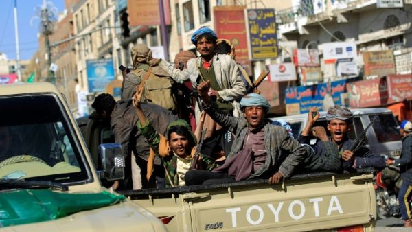 Houthi fighters in Sanaa (AFP)