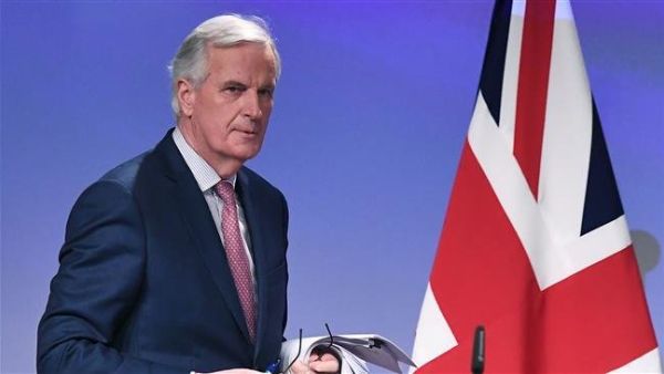 EU chief negotiator Michel Barnier addresses a press conference after his meeting with Britain’s Brexit minister at the European Commission in Brussels. (AFP photo)
