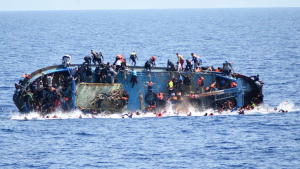 A migrant boat off the Libyan coast (AFP/File Photo)