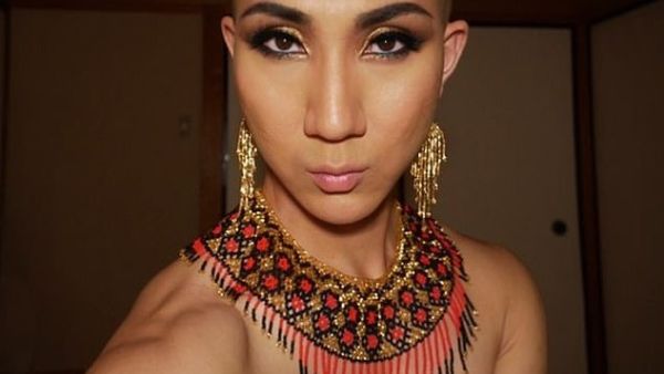 Nishimura is openly gay and sometimes wears makeup himself or dresses in drag (Instagram)