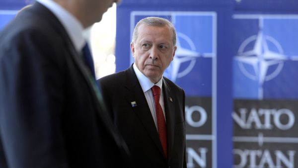 Recep Erdogan at a NATO conference (AFP/FILE)