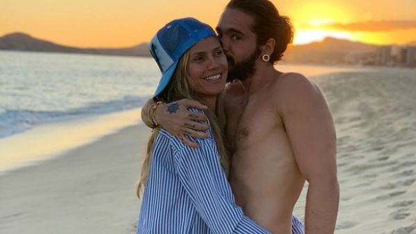 Sunset couple: Heidi Klum shared a new photo with her beau Tom Kaulitz sharing a gorgeous sunset together on Wednesday (Source: Heidi Klum - Instagram)