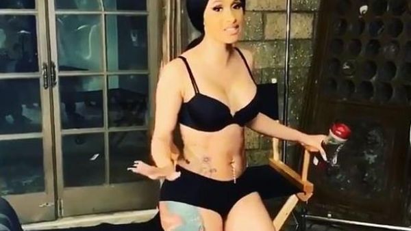 Cardi B has been hard at work getting her post-pregnancy body back in shape as she posted a revealing video to her Instagram on Friday (Instagram) Cardi B has been hard at work getting her post-pregnancy body back in shape as she posted a revealing video to her Instagram on Friday (Instagram)