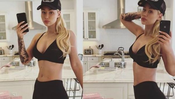 Real or fake? The actress criticised this picture of Iggy which she posted on Instagram showing off her weight loss results (Source: Iggy Azalea - Instagram) Real or fake? The actress criticised this picture of Iggy which she posted on Instagram showing off her weight loss results (Source: Iggy Azalea - Instagram)