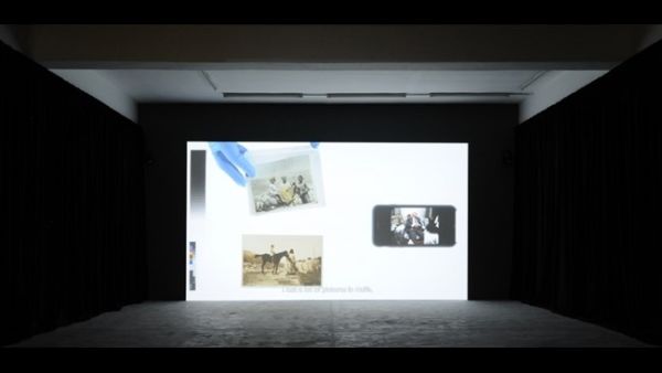 Still from "On Photography, Dispossesion and Times of Struggle," 2017. HD video, color, sound, 37 mins. (Photos courtesy of Sfeir-Semler Gallery)