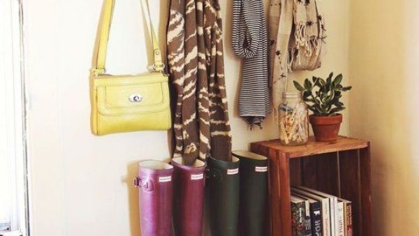 "Do you need a doorway? Yes, it creates a good separation of the entry area into your apartment, making the apartment seem larger." (A Beautiful Mess)
